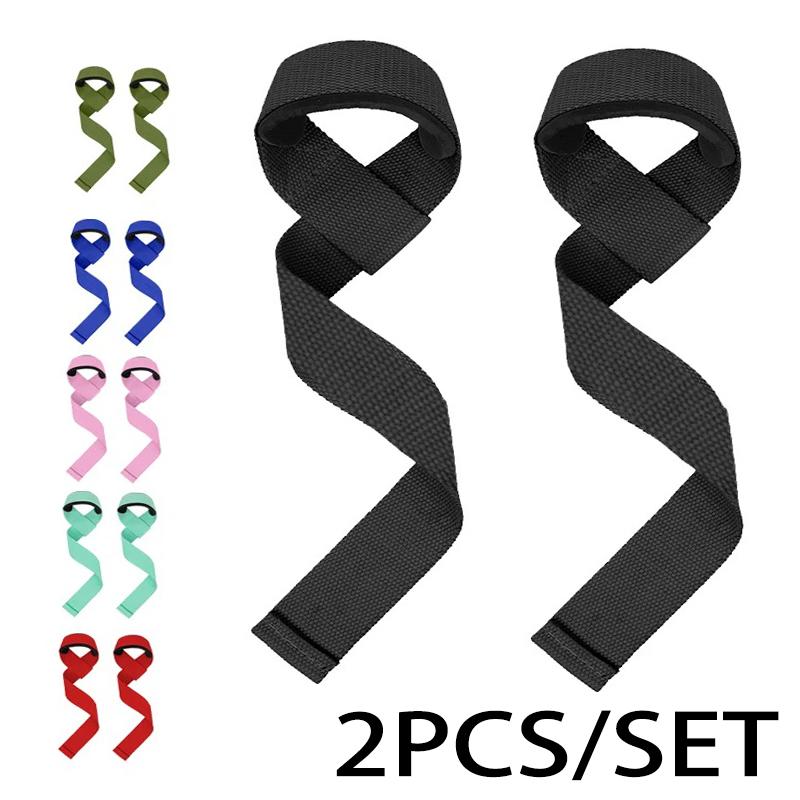 1/2Pcs Adjustable Weightlifting Wrist Straps Non-Slip Gym Fitness Support for Strength Training Sports Grip Band
