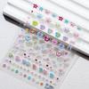 SKY Cute Cartoon Embossed Flower & Butterfly Nail Stickers for Kids