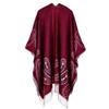 Women Fashion Printing Tassel Shawl Winter Warm All-match Cloak Scarf