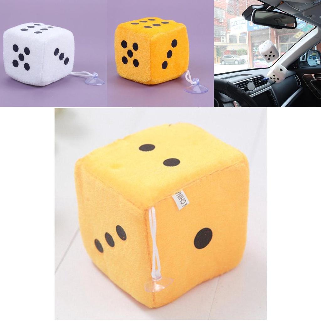 Plush Dice Party Pendant Soft Fluffy Car Decoration