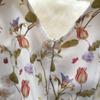 Summer Vacation Floral Printed Halter Chiffon Tiered Maxi Dress for Women Sexy V-Neck Backless Lace-up Ruffles Holiday Long Dress