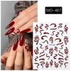 New Year of Snake Nail Art Sticker Rich Little Red Snake Relief Sweet Little White Snake Butterfly Little Snake Snake Back Glue Nail Sticker