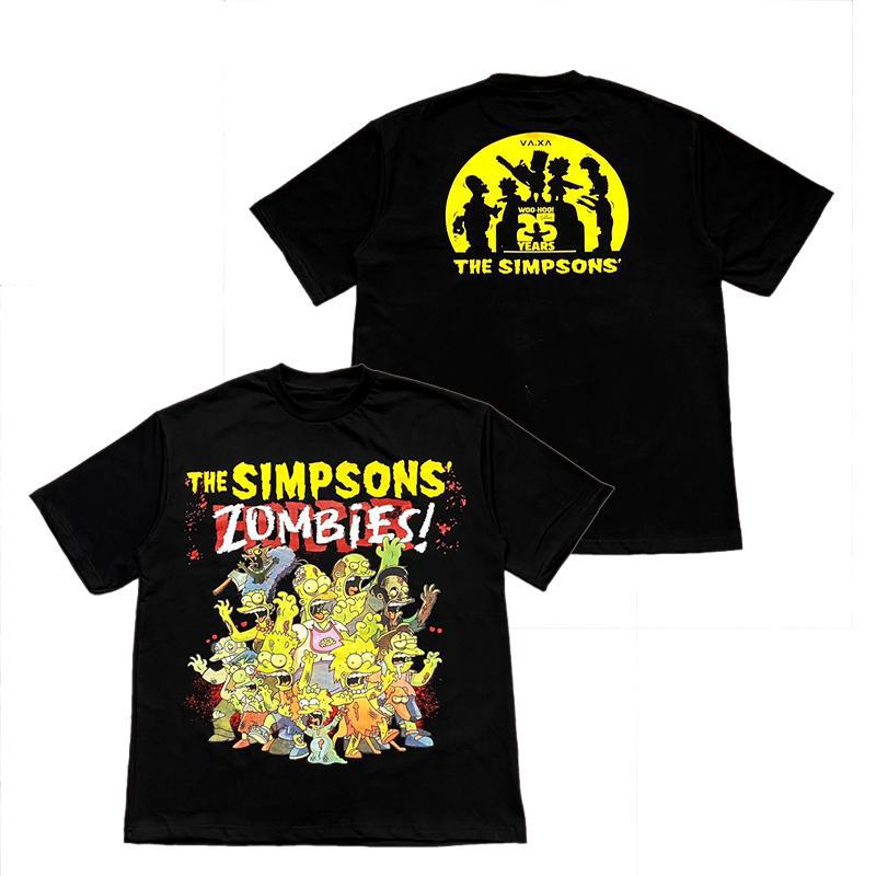 2026 Summer Children s New Simpson Retro Classic Anime Short Sleeve Loose T-shirt XL
