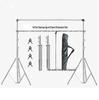 Photography C-Type Light Stand, Stainless Steel, 2.8m & 4m, with Spring Buffer and Three-Way Head Design.
