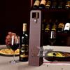 Borsa regalo in pelle per bottiglie di vino singole o doppie