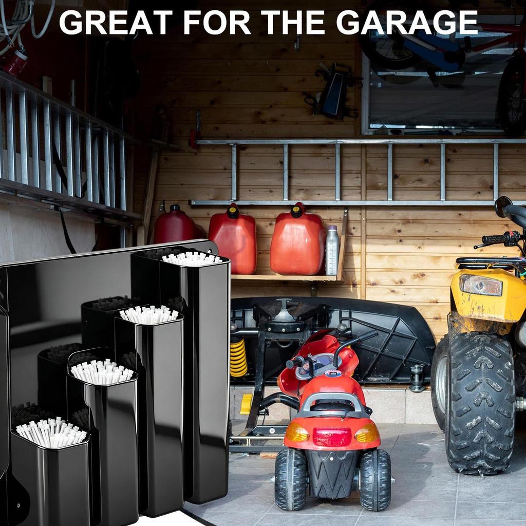 4 Pockets Aluminum Zip Ties Holder Wall Mounted Universal Cable Tie Storage Rack for Workshop Basement Utility Room Warehouse