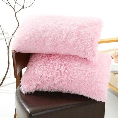 1PC Funda de Cojín Peluda de Piel Suave Funda de Almohada de Ropa de Cama Cubierta para Almohadas Decorativas Clásica Decoración del Hogar Funda de Almohada Funda de Cojín 50X70