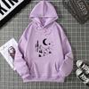 Autumn Winter Crescent Moon Pendant Printed Hoodie Sweatshirt Unisex Casual Style Top Korean Trend Couple Matching Shirt CYXX335