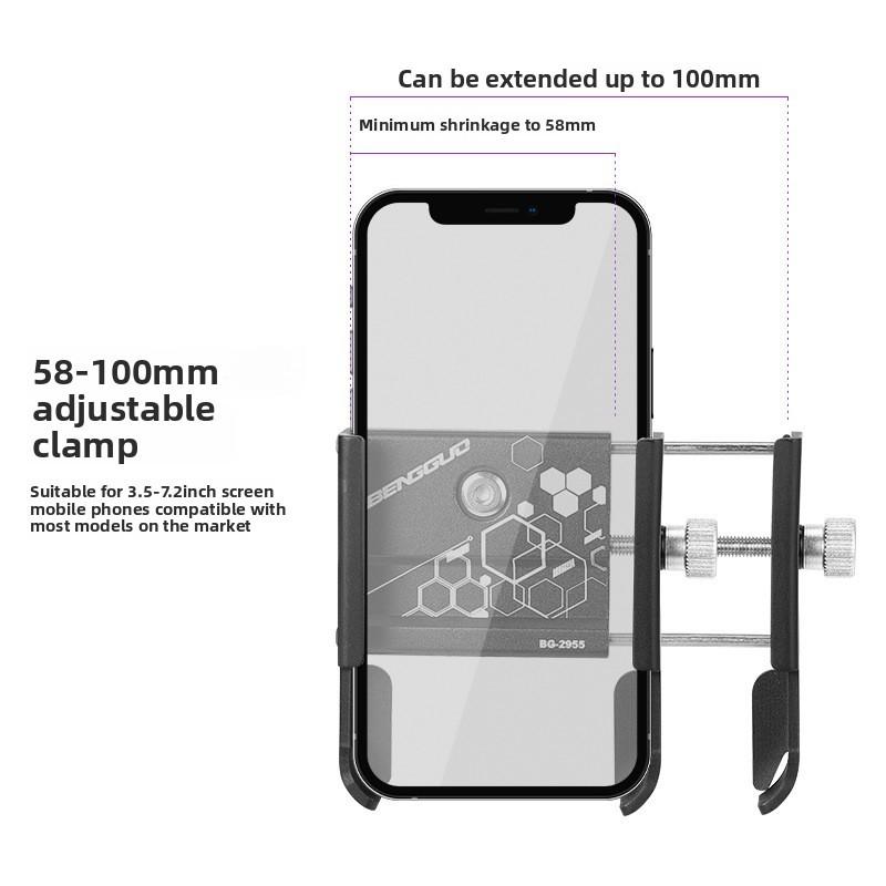 Bicycle Phone Mount Aluminum Alloy Handlebar Holder For Mountain Bike Cycling Gear