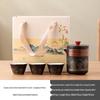 National Trend Ceramic Travel Tea Set - Portable Business Souvenir, Cultural Creative Gift with Custom Logo Option