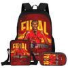 Set da 3 Pezzi Zaino L-Lamin Yamal Bambini Studenti Scuola Stella del Calcio Zaino Miglior Regalo Borsa a Spalla Astucci Zainetto