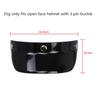 Universal 3 Snap Button Visor Flip Up Wind  for Open Face Motorcycle Helmet