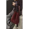 Suede bucket bag autumn and winter new Merad beef suede matte pitot bag large capacity shoulder underarm women's bag