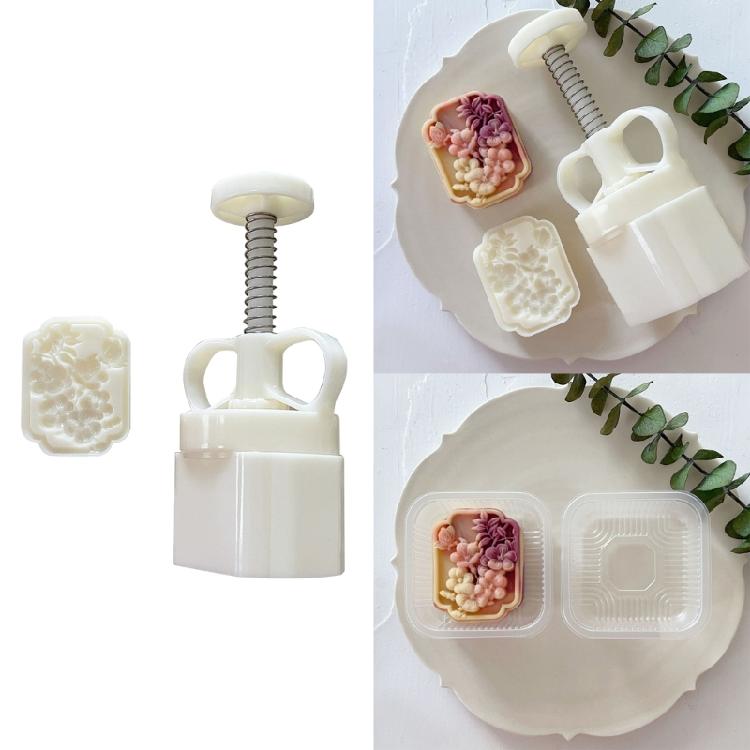 Pomegranate Flower Mooncake Press Mold Cookie Stamps Moon Cake Makers Decor Tool
