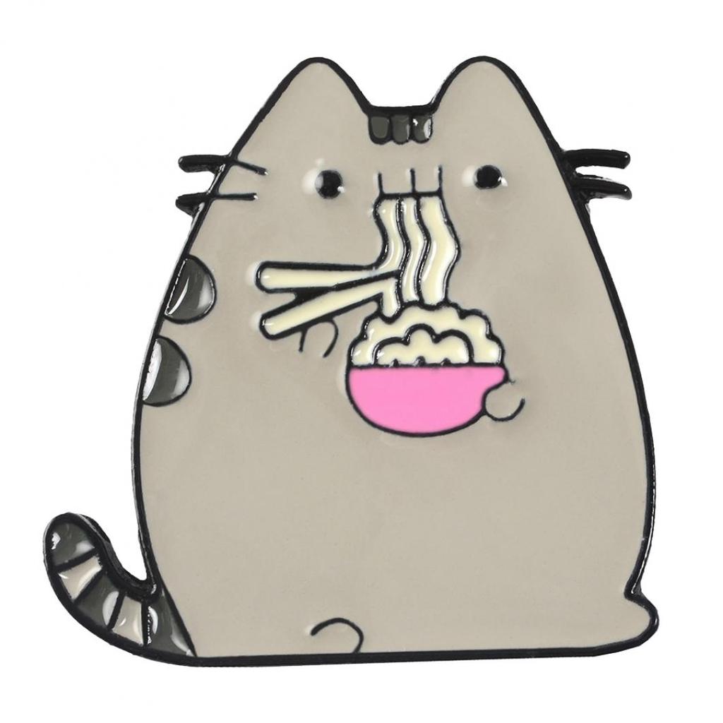 Spilla creativa a forma di gatto nero in stile cartone animato