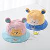 Cute Bear Baby Fisherman Cap Breathable Soft Cotton Infant Boy Girl Bucket Hat Casual Travel Sun Protection Toddler Sun Hats