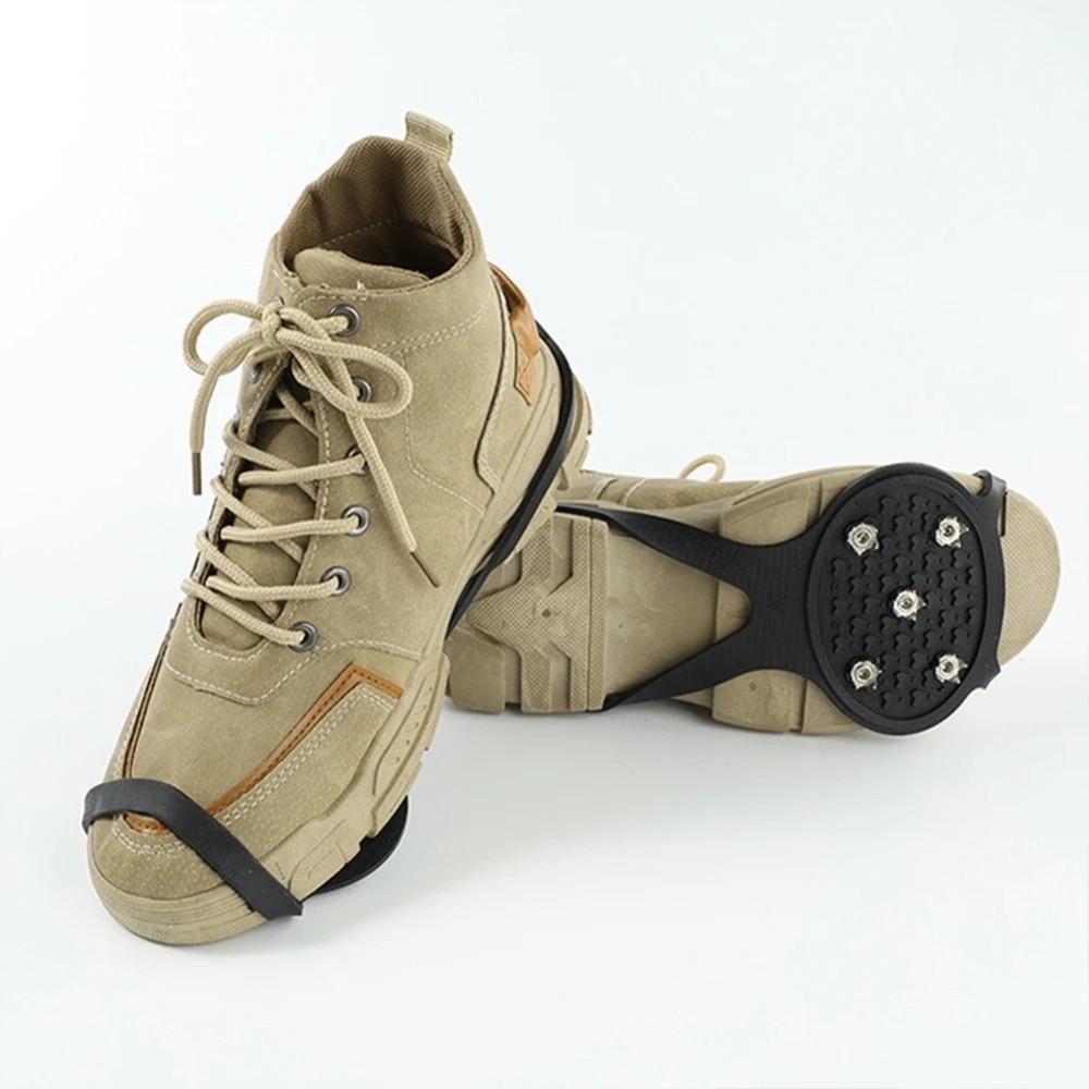 1 Pair New 5/8 Teeth Ice Gripper Spike Universal Spike Shoes Crampons Anti-Slip Climbing Crampon Winter Outdoor