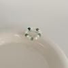 Color Crystal Beaded Ring Ins Niche Design Sense Advanced Finger Ring Light Luxury Temperament All Match Ring Accessories