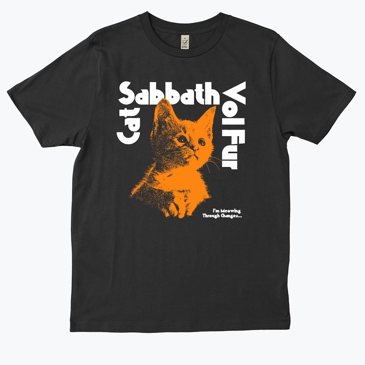 cat sabbath Original T-shirt, pure cotton T-shirt XL