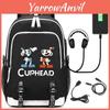 Durable Cuphead Backpack With Usb Charging Port And Soft Shoulder Straps