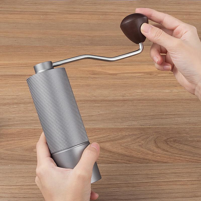 Stainless Steel Grid Pattern Manual Coffee Grinder