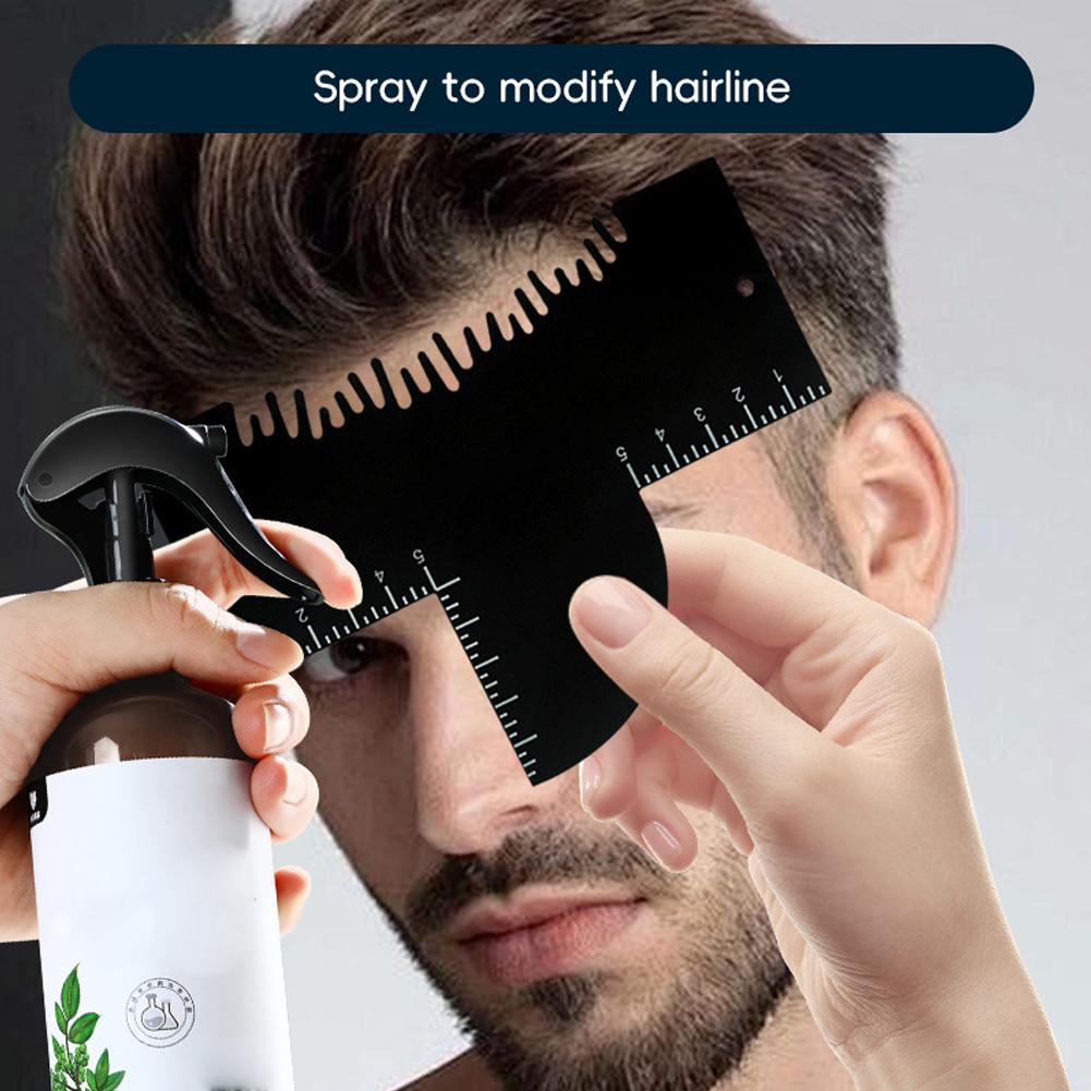 Men Hair Styling Template Barber Haircut Card with Measurement Hairline Enhancement Card Shape Trim Curve Hairline Template