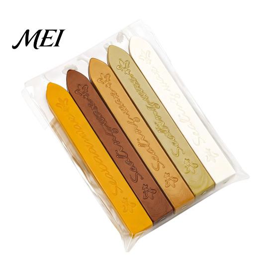 Sealing Wax Sticks 5PCS Sticks, with Wicks, Classic Color Envelope Strips, for And Vintage Craft Decor Strips Wedding Invitations