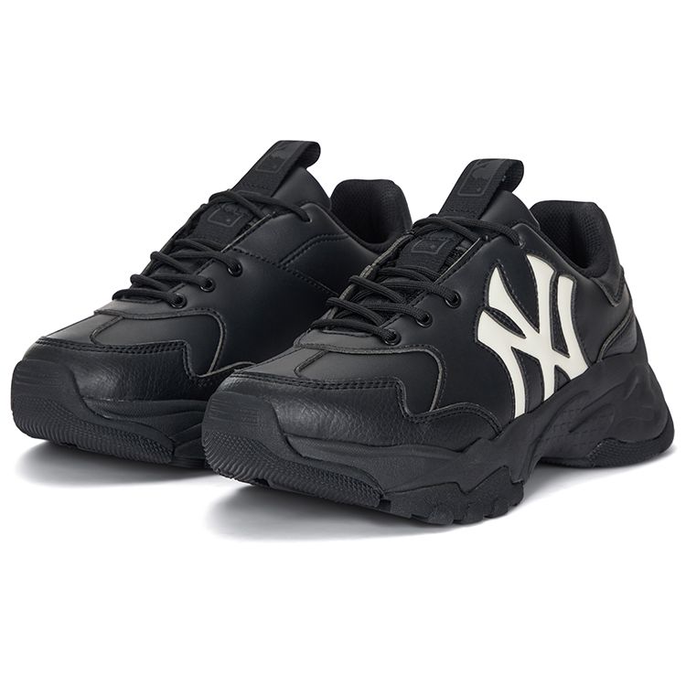 MLB Big Ball Chunky Casual Versatile Height Increasing Low Top Dad Shoes Unisex sneaker Black 3ASHBCW3N-50BKS