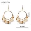 Women Fashion Bohemian Style Long Earring Shell Tassel Conch Earrings