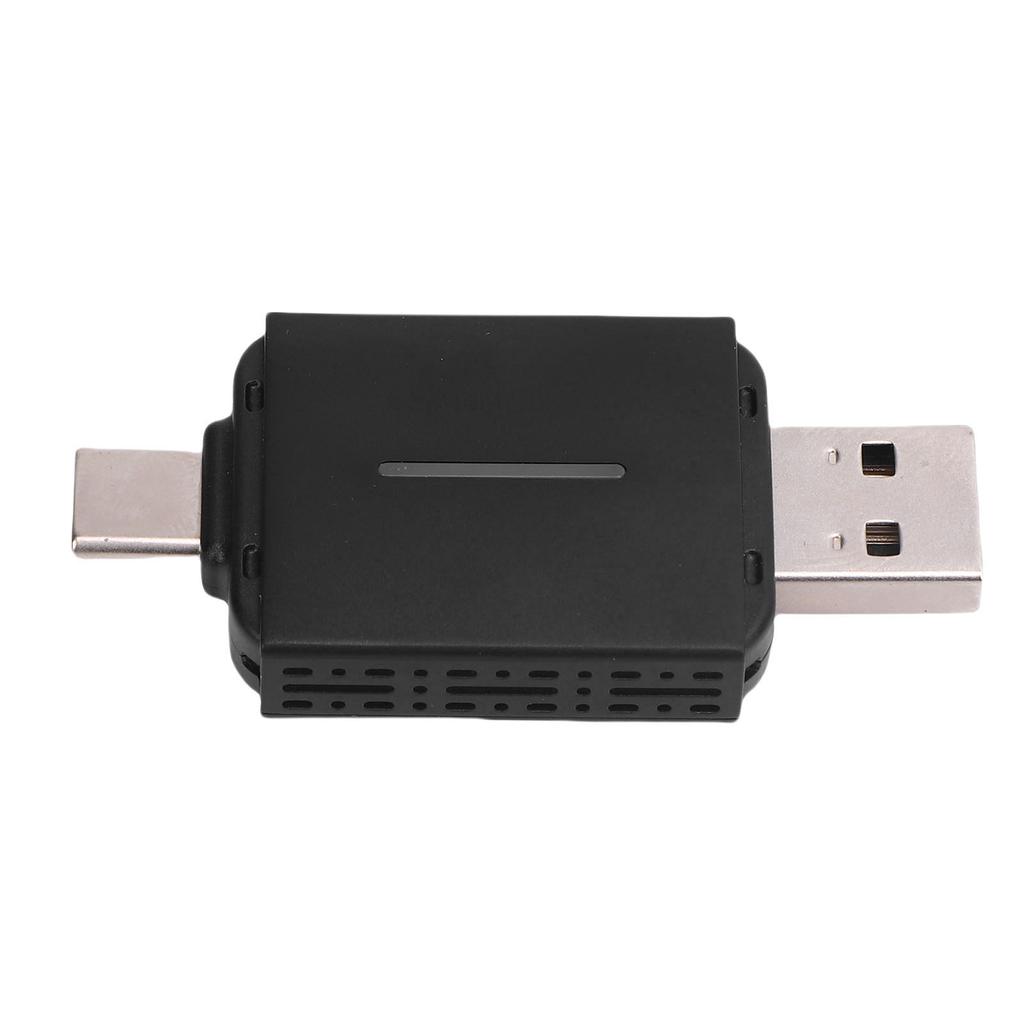 Car Wireless Adapter 2 in 1 Double Port Voice Control Accurate Real Time Navigation Wired to