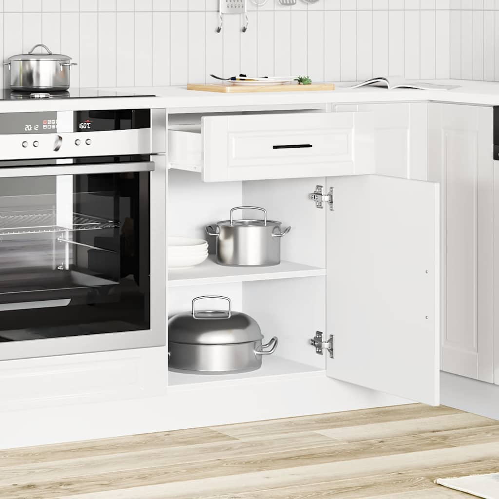 Porto Kitchen Base Cabinet High Gloss White Particleboard