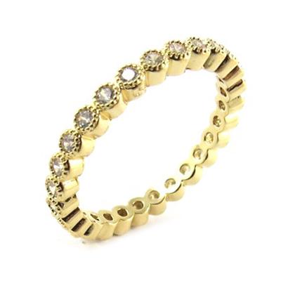 Gold Plated Wedding Band 'Pour La Vie' White Gold - 2 Mm