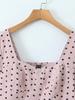 ZA Women's Spicy Girl 2025 Winter Puffy Sleeve Square Neck T-Shirt Top