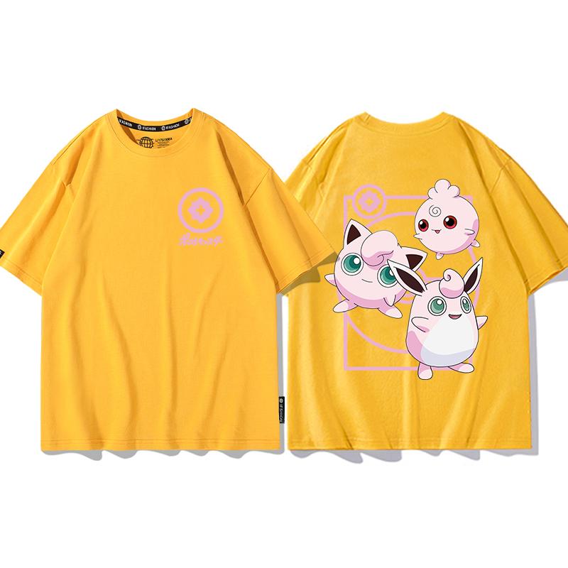 Pokémon Joint Tshirt Childrens Summer Mens and Womens Geng Gui Super Dream Clothes Boys Pokémon Short Sleeves
