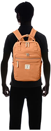 Anello Grande Square Backpack, A4 Size, Laptop Storage, 10 Pockets, Cinnamon, GTM0331, Orange, Free Size