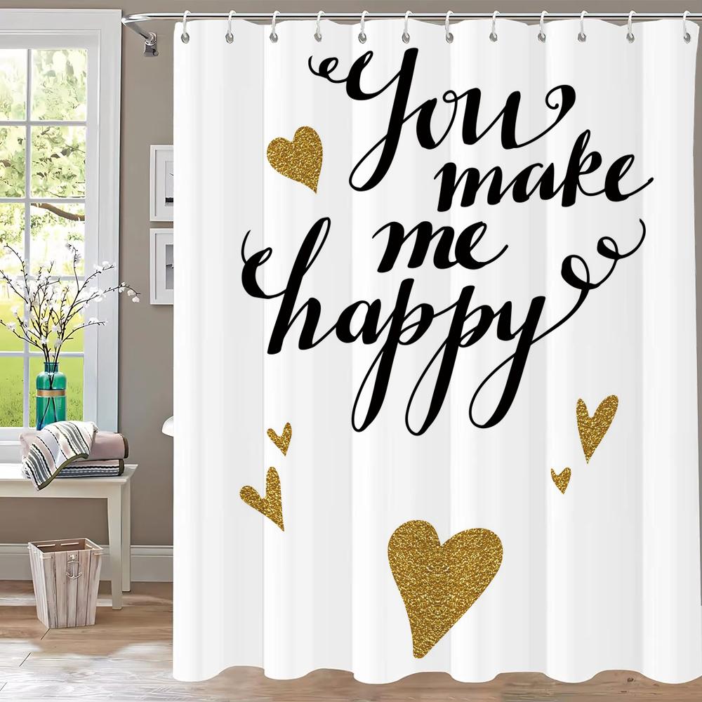 Modern Minimalist Leaf Theme Shower Curtain 3D Printing Fabric Leaves Bathroom Curtains For Home Decoration Curtain With Hooks