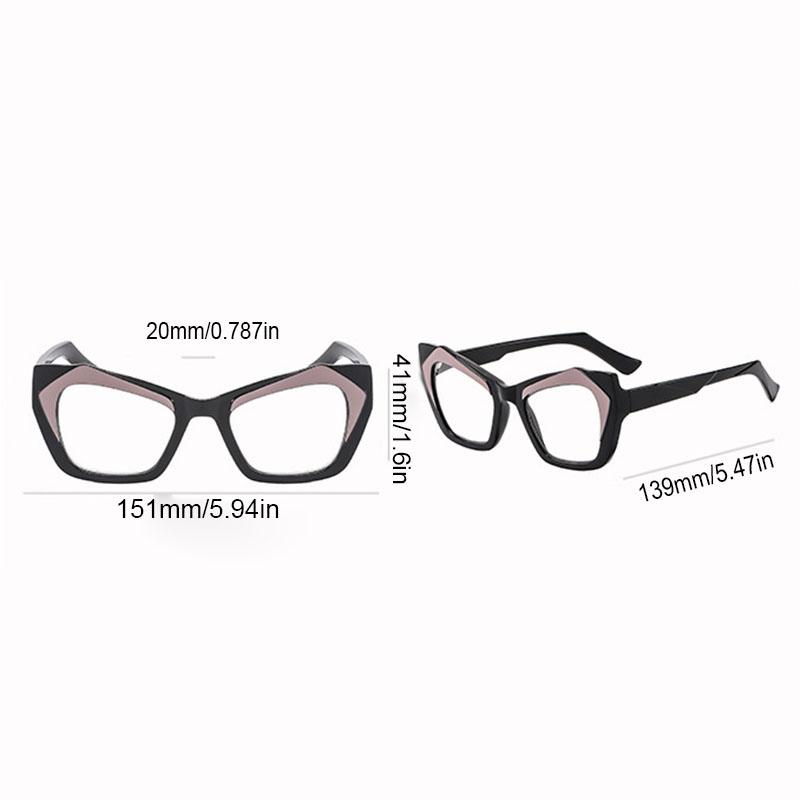 Brýle na čtení s velkým rámem Kočičí oči Módní trendové brýle Brýle na čtení proti modrému světlu Brýle na presbyopii