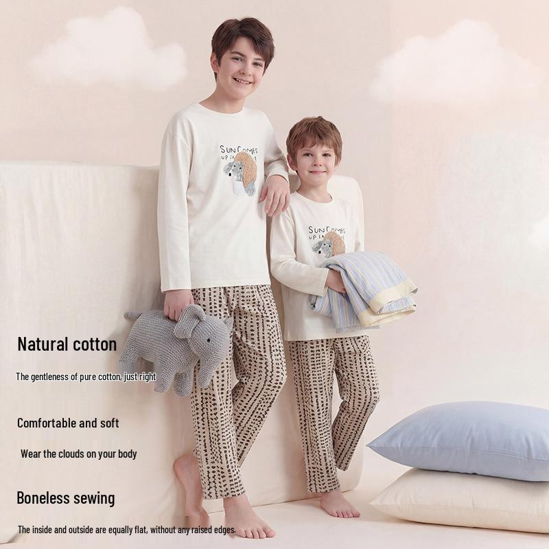 Boys Versatile Striped Long Sleeve Home Wear for Spring/Autumn 2026 130 cm