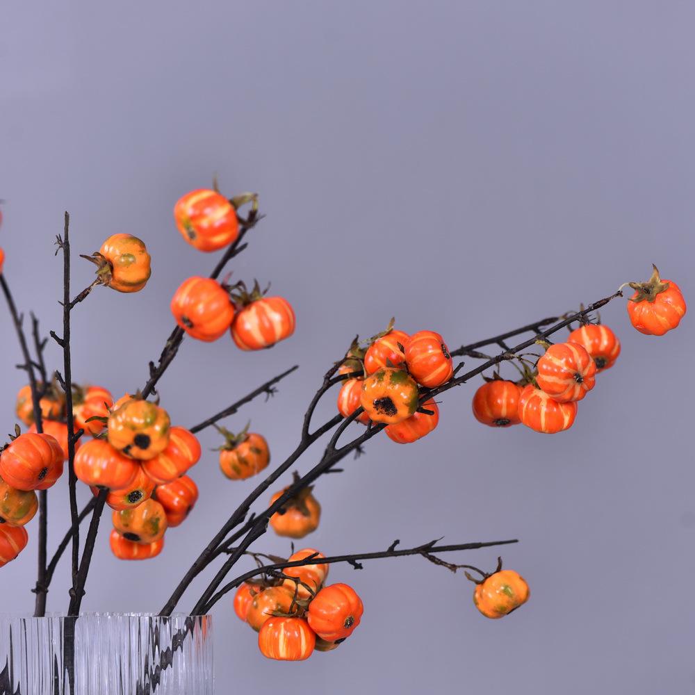Artificial Small Pumpkin and Berry Branch Decoration for Hotels and Banquets