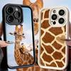 Phone Case for iPhone 17 Air 16E 15 16 Pro Max Giraffe Animal Pattern Cover 14 Plus 13 12 Mini Soft Shell Silicone Fundas