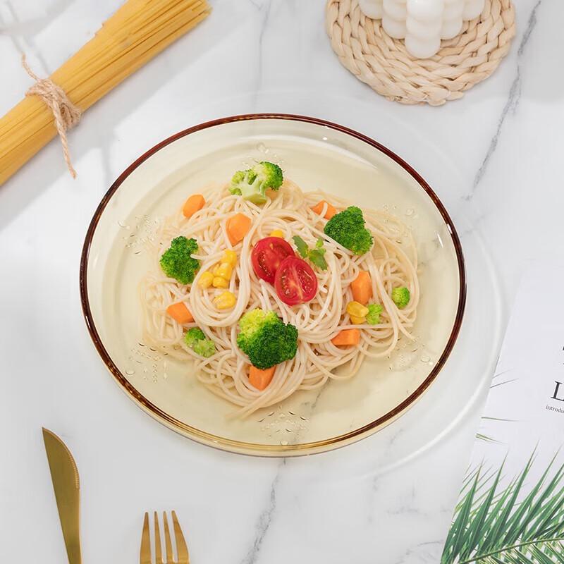 Gaotaibai 8.5-inch High Borosilicate Glass Dinner Plate