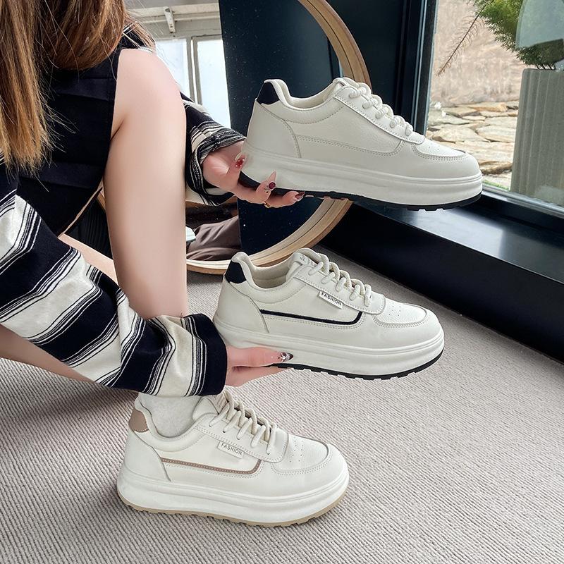 Spring new ins student platform sports shoes casual street shot lace-up shoes