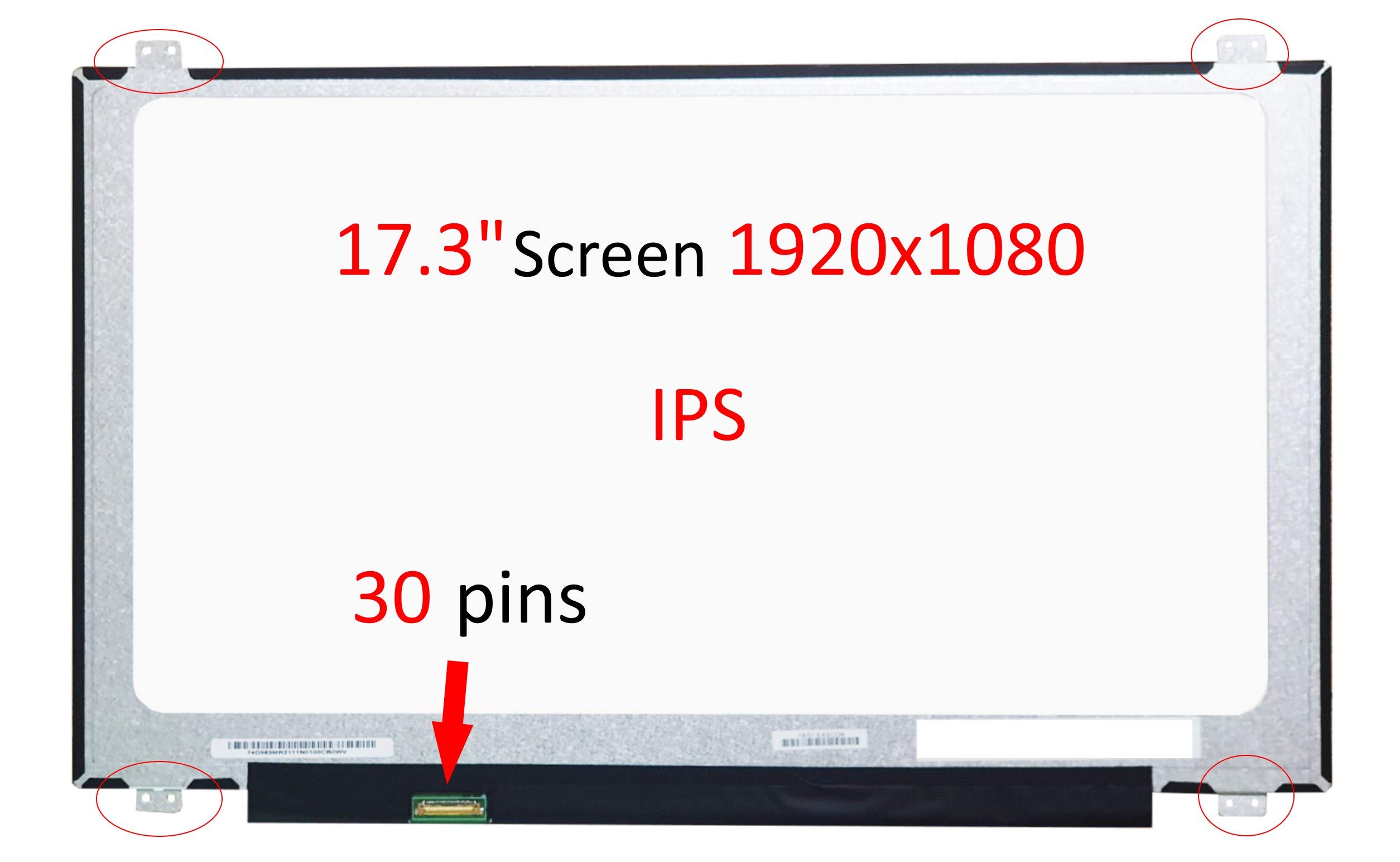 

FULLCOM LTN173HL01 Замена ЖК-панели 1920X1080 IPS Широкий угол обзора 17.3 B173HAN01.0 N173HCE-E31 LP173WF4(SP)(F1) (Без касания)