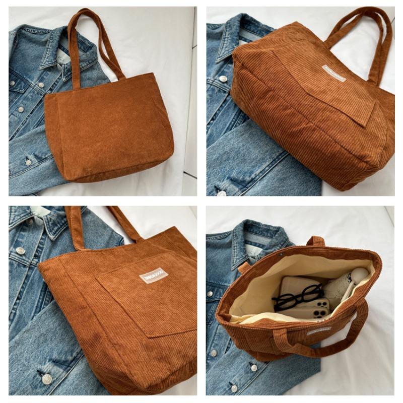Women Canvas Corduroy Tote Bags Handbag Messenger Shoulder Bag shopping bag UK