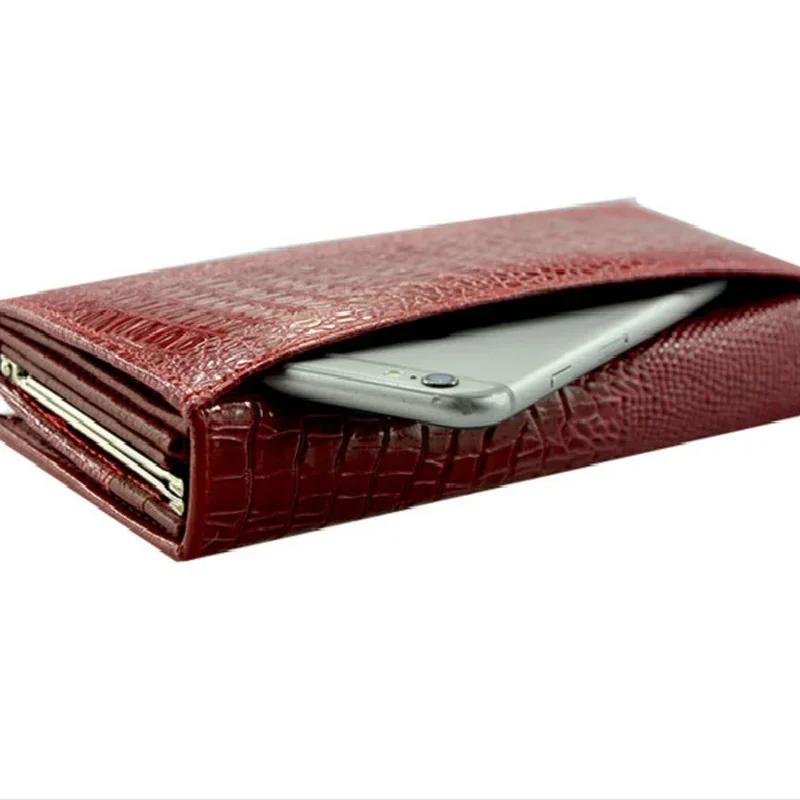Leather Wallet Bag Large Capacity Clutch Crocodile Pattern Wallet Ladies Wallet Long Zipper Pattern