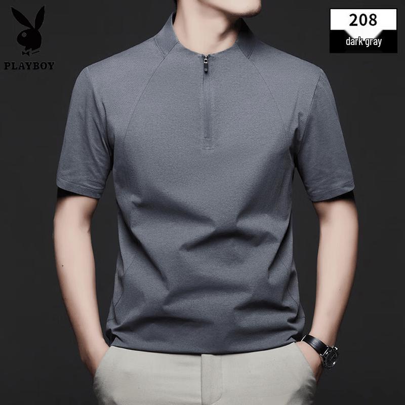 PLAYBOY Men s Quick-Dry Zipper T-Shirt XL
