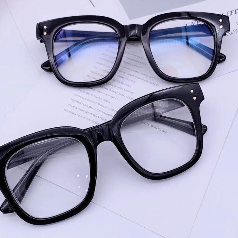 

2 шт. Очки для защиты от бликов и синего света, блокирующие очки, пластиковая оправа, модные прозрачные линзы, очки для женщин/мужчин