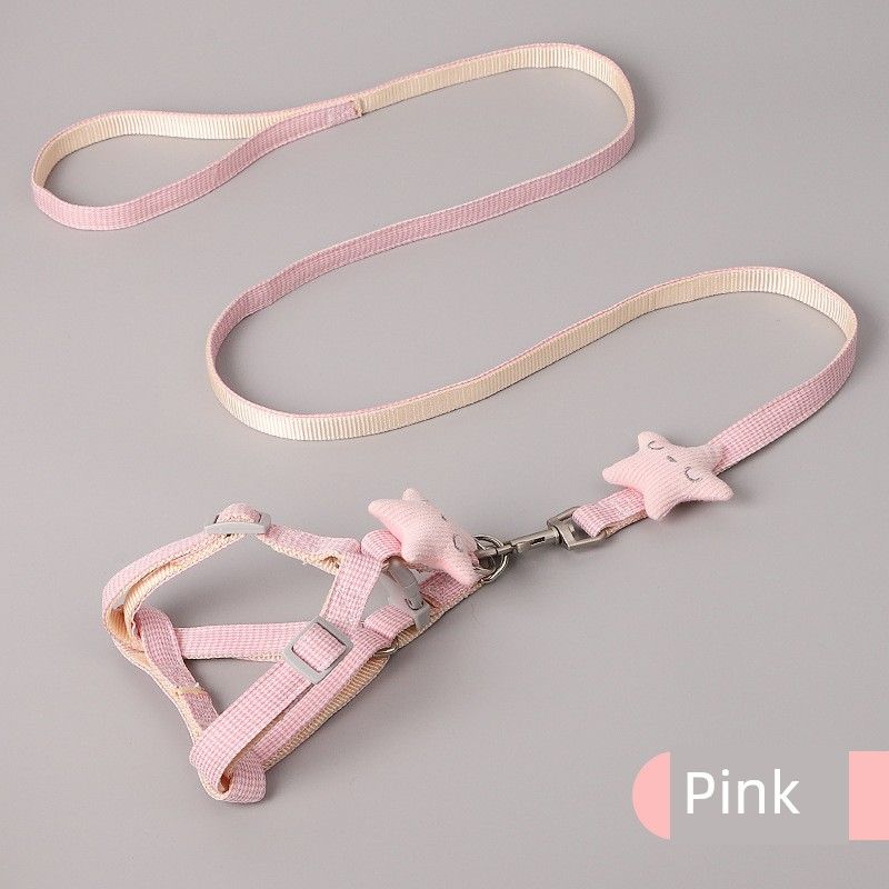 

Cat Pulling Rope Dog Teddy Corgi Collar Dog Leash Cat Rope Small and Medium-Sized Dogs Chest Strap Pet Supplies S Suggested 1.50 kg-4.00 kg Pink
