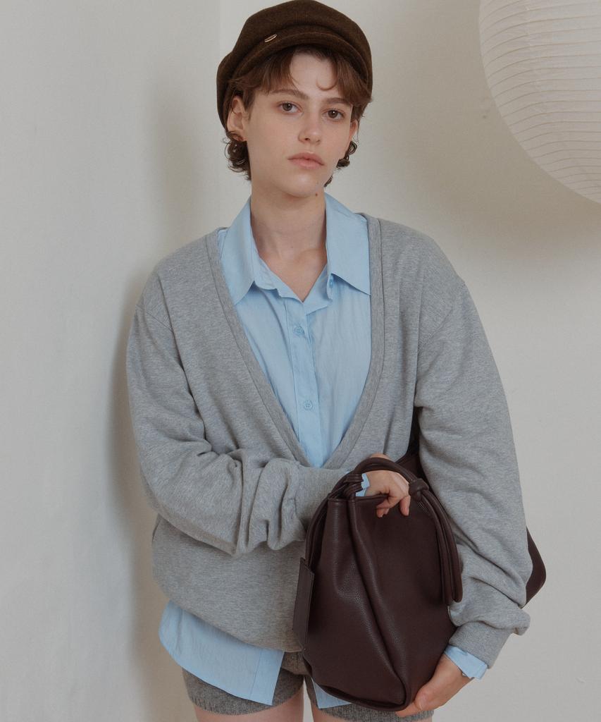 ANOETIC Anc Deep V-Neck Sweat-Shirt_Grey