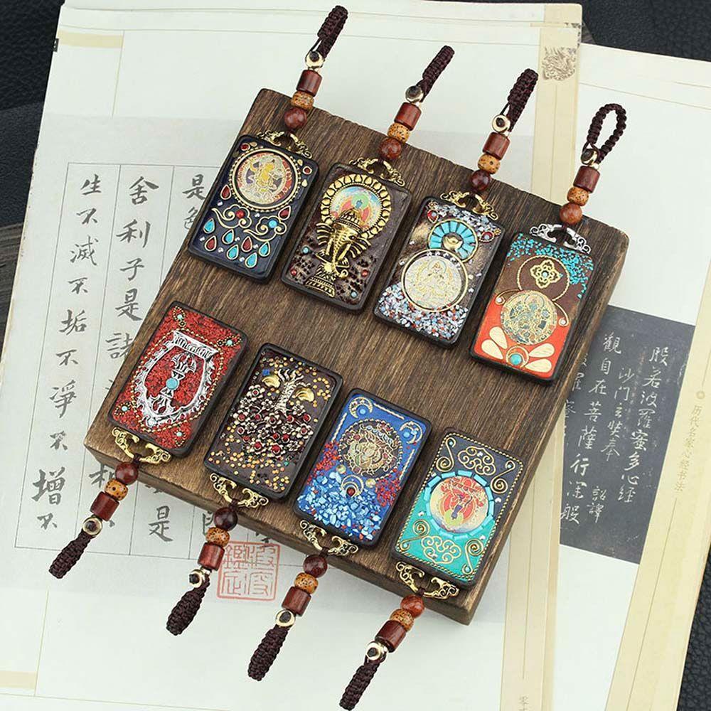 

Accessories Car Ornament Buddha Elephant Pendants Keyring Accessories Keychain Ebony Mantra Pendant